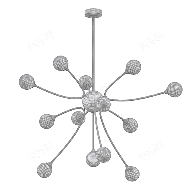 Modern Postmodern Vignette Chandelier 3D model image 2