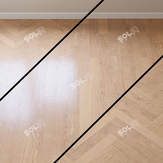 Vanilla Oak Natur Parquet Board 3D model image 1