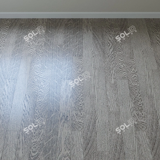 Concrete Grey Oak Parquet Board 3D model image 2