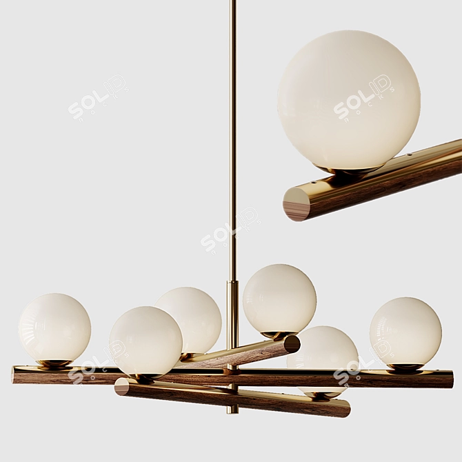 Elegant Tanner Chandelier: Enhance Your Space 3D model image 1