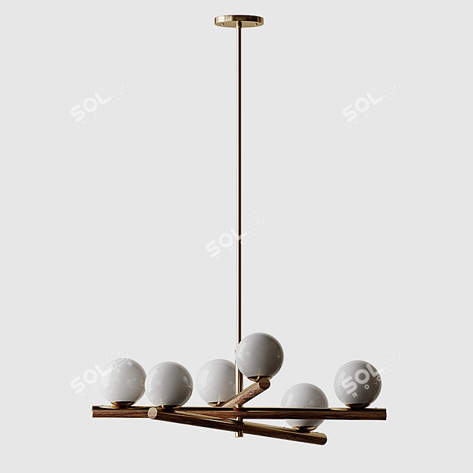 Elegant Tanner Chandelier: Enhance Your Space 3D model image 4
