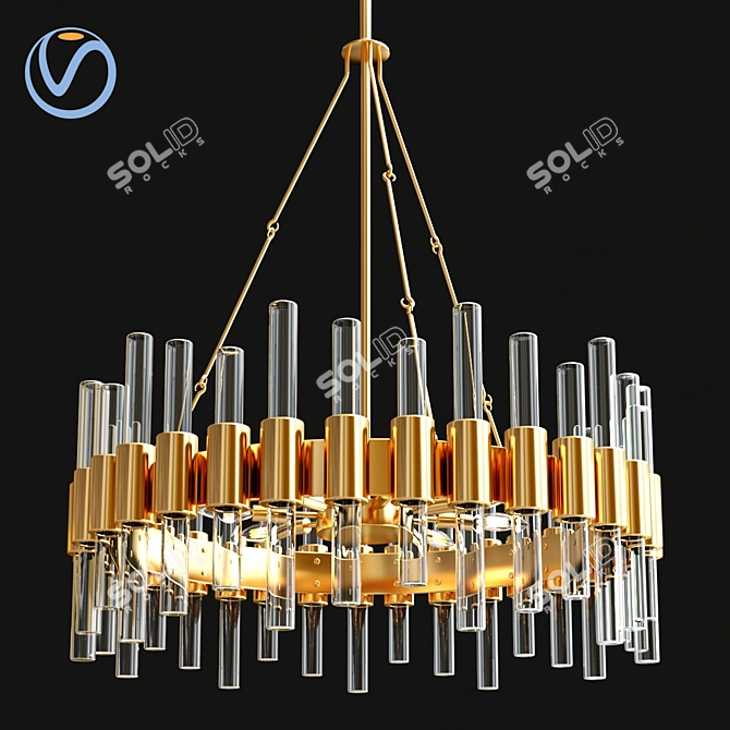Arteriors Haskell Small Pendant Light 3D model image 1