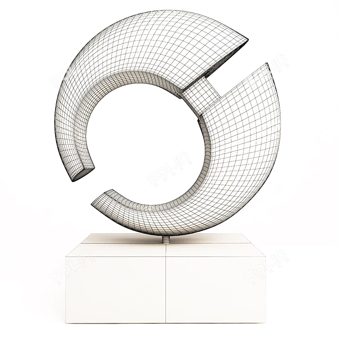 Modern Geometric Sculpture: Reyes 3D model image 4