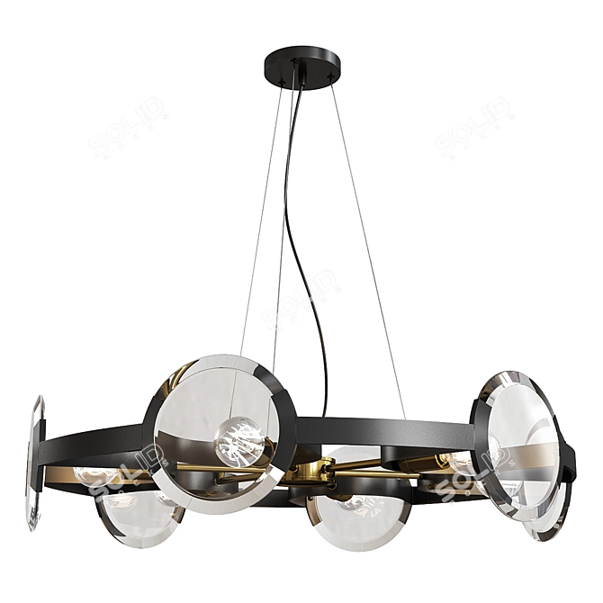 Elegant Amari Chandelier 3D model image 1