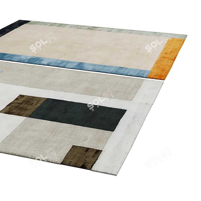  Stylish 3D Rug: Polys 3,888 3D model image 2