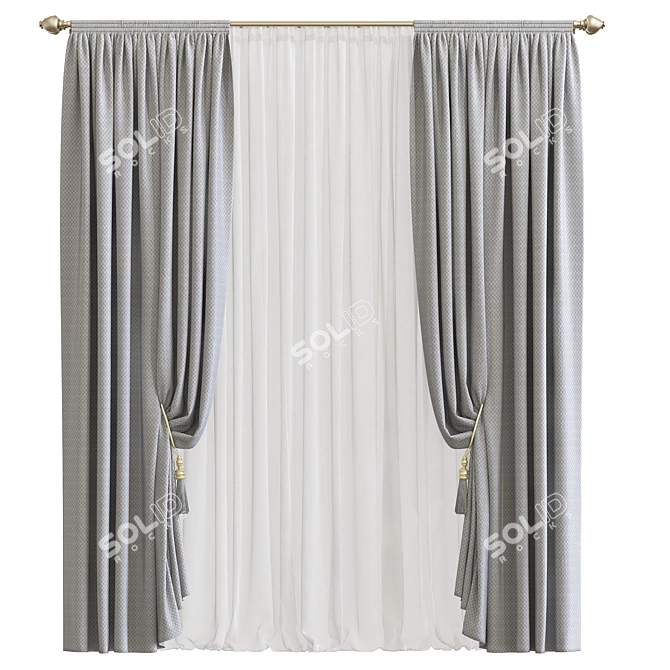 Versatile Curtain: Perfect for Any Room 3D model image 1