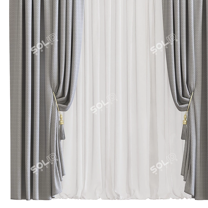 Versatile Curtain: Perfect for Any Room 3D model image 2