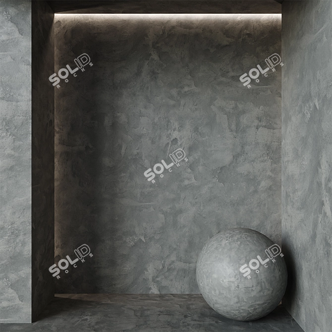 Elegant Plaster Texture Set 3D model image 1