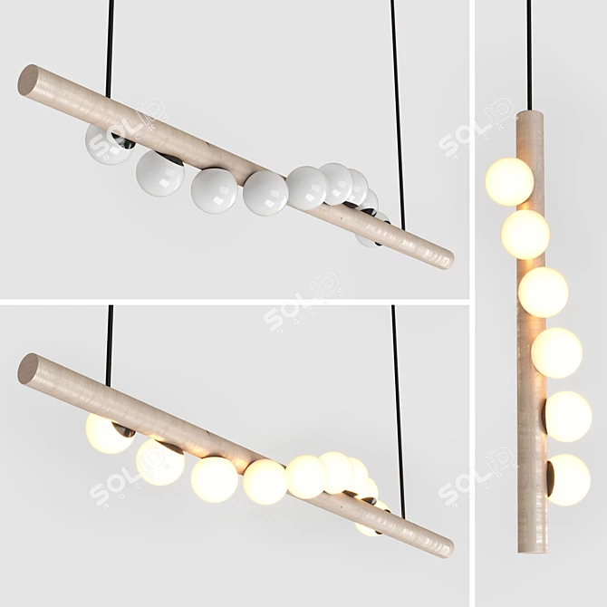 Willow Pendant Lamp: Sleek and Minimalist 3D model image 1