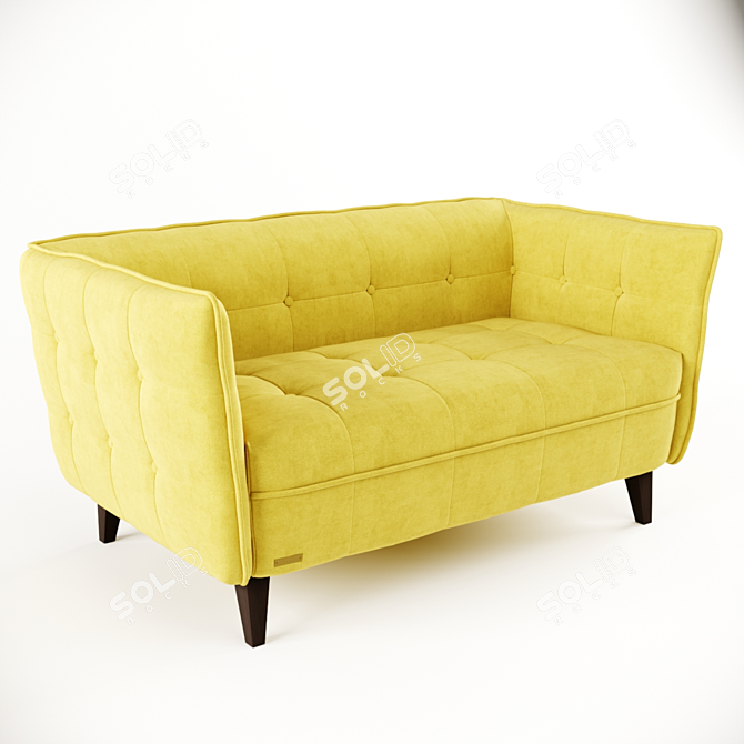 Modern Grey Lester Sofa 3D model image 1