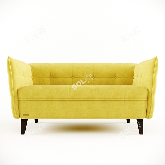 Modern Grey Lester Sofa 3D model image 2