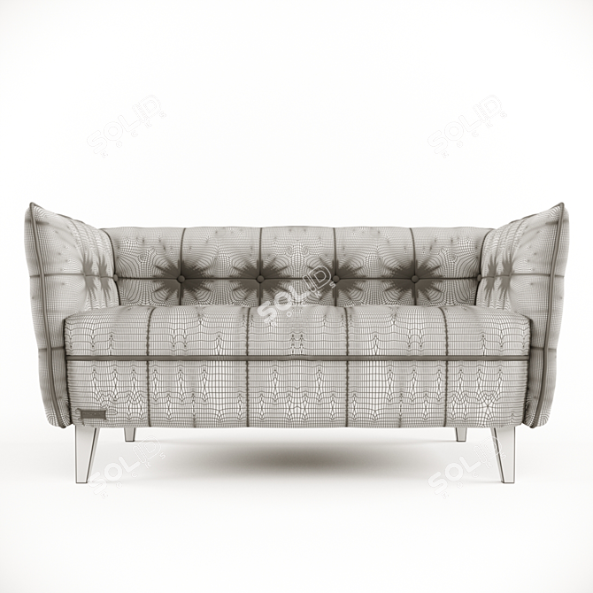 Modern Grey Lester Sofa 3D model image 3