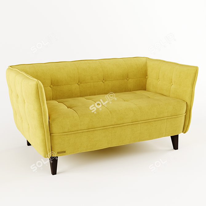 Modern Grey Lester Sofa 3D model image 4