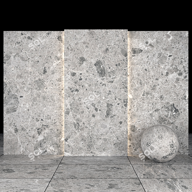 Sarita Gray Stone Texture Set 3D model image 2