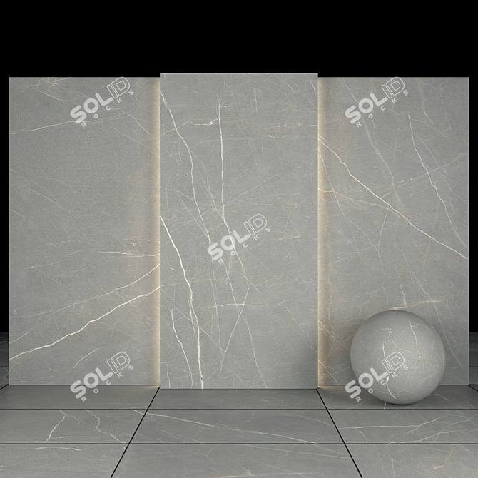 Elegant Gray Stone Slabs 3D model image 1