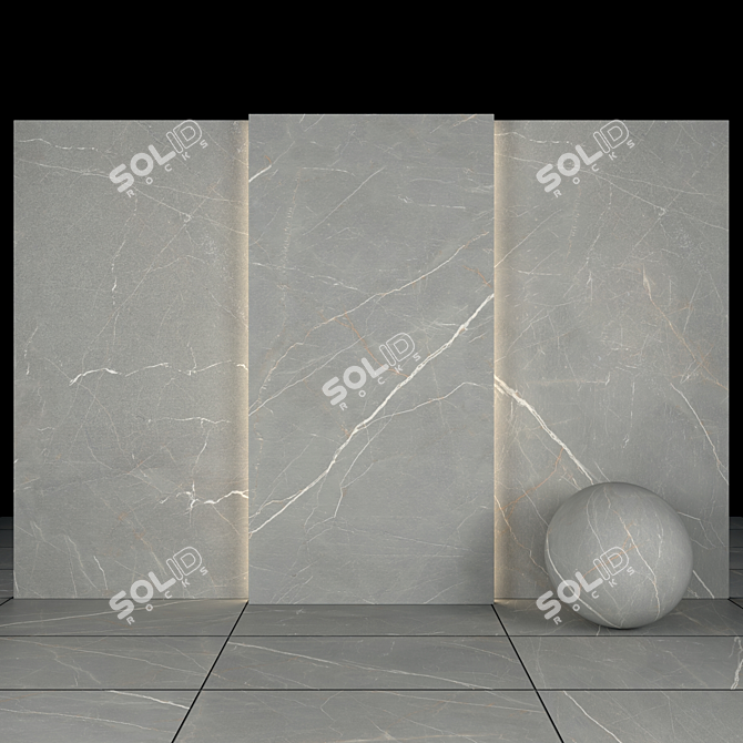 Elegant Gray Stone Slabs 3D model image 2
