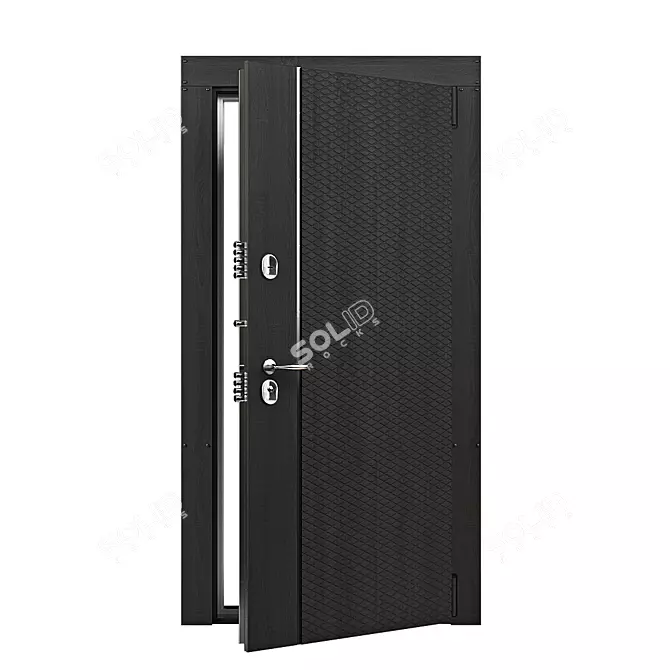 Modern Entry Door 3D model image 1