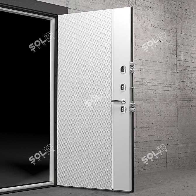 Modern Entry Door 3D model image 4