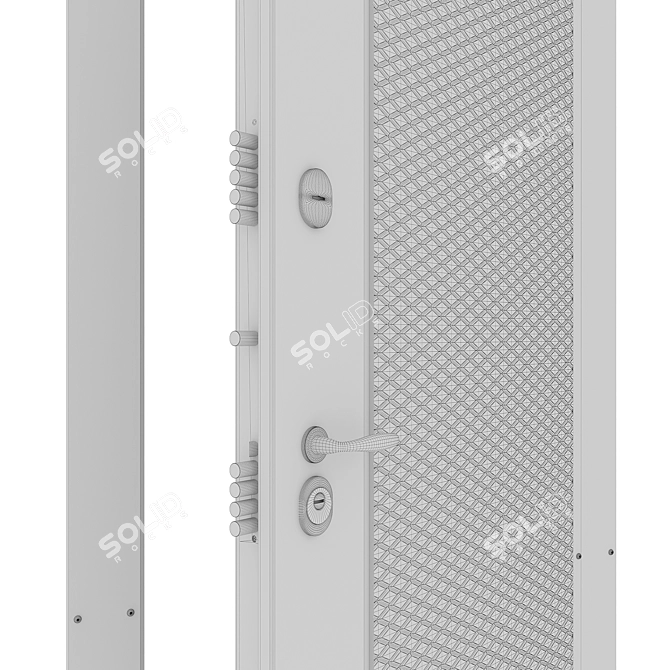 Modern Entry Door 3D model image 6