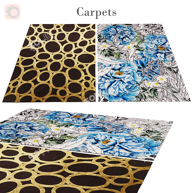 Premium Poly Cotton Rug 3D model image 1