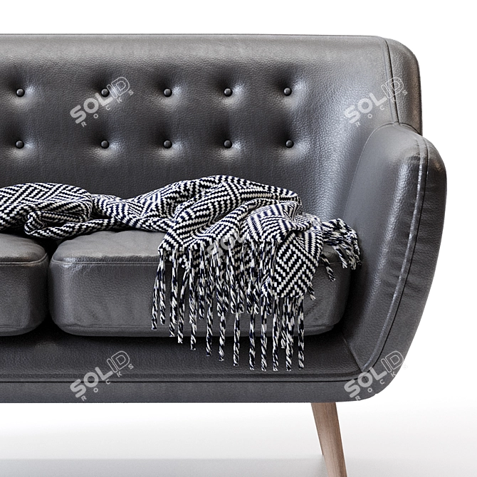 Rainy Velvet Sofa: Luxurious Comfort 3D model image 4