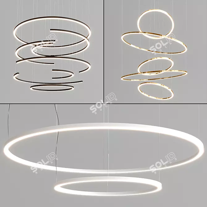 Brooklyn Round Pendant Light 3D model image 1