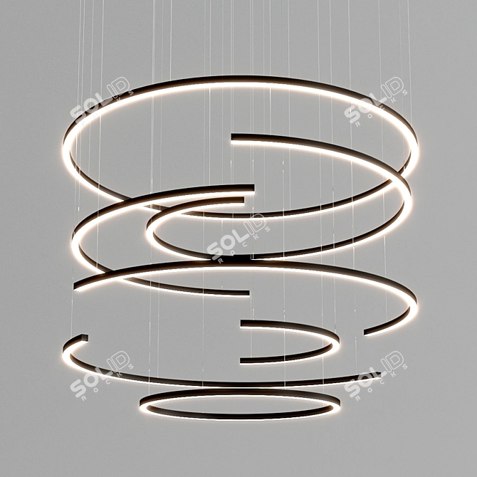 Brooklyn Round Pendant Light 3D model image 2