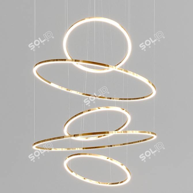 Brooklyn Round Pendant Light 3D model image 3