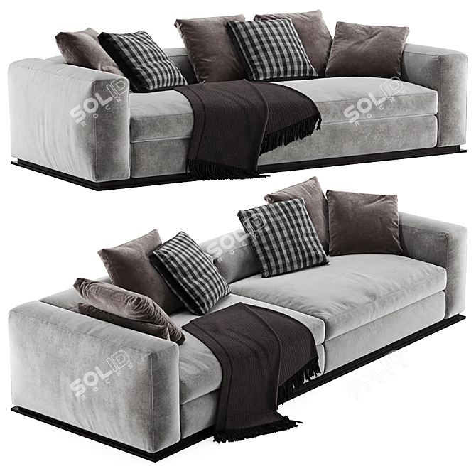 Contemporary Minotti Leonard Sofa 3D model image 1