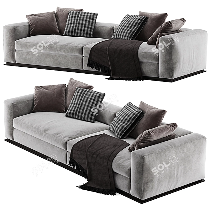 Contemporary Minotti Leonard Sofa 3D model image 2