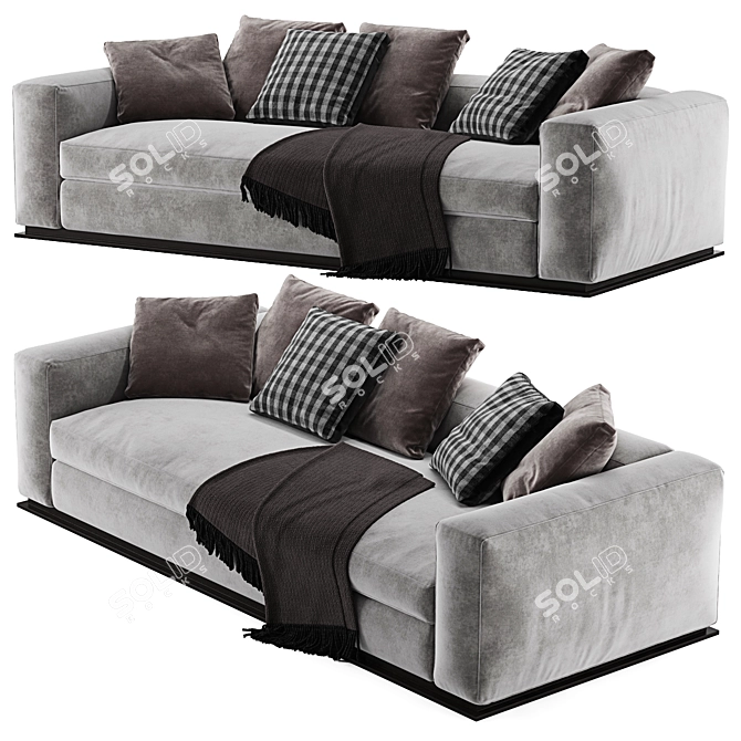 Contemporary Minotti Leonard Sofa 3D model image 3