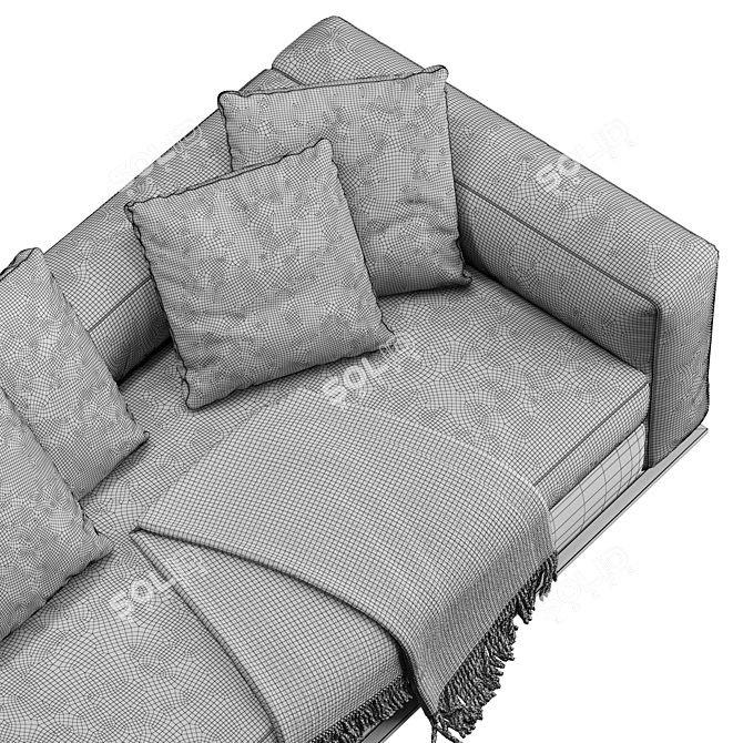 Contemporary Minotti Leonard Sofa 3D model image 5