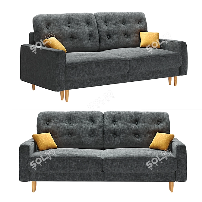 BOSS SKANDY Straight Sofa 3D model image 1