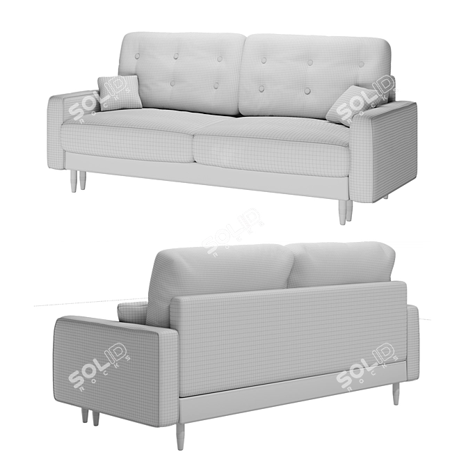 BOSS SKANDY Straight Sofa 3D model image 2