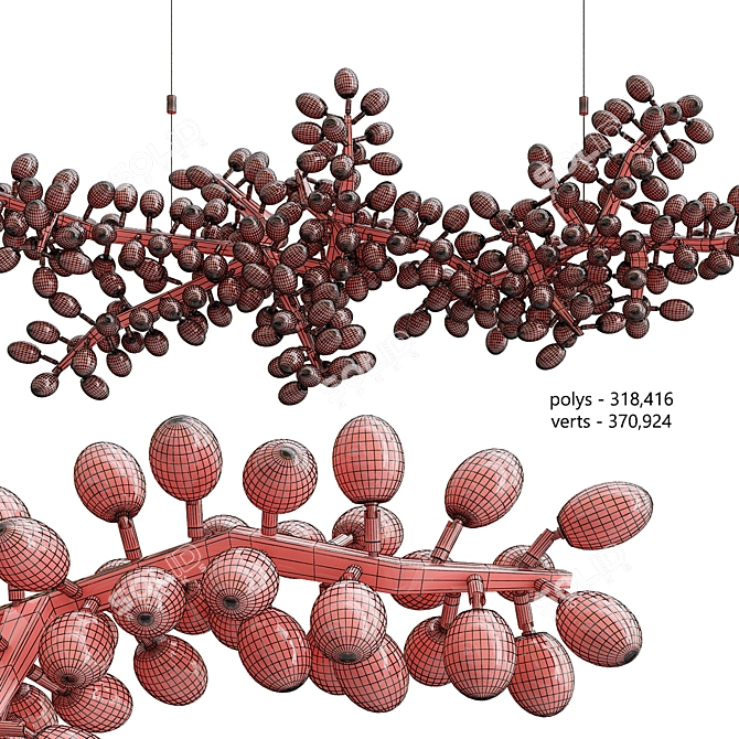 Sleek Hudson Valiant Chandelier 3D model image 2