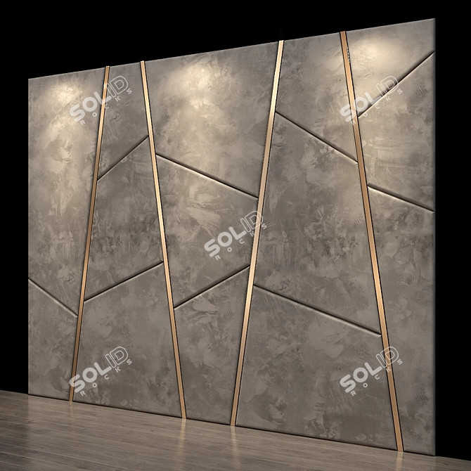 Modern Art Decor Panel 3D model image 3