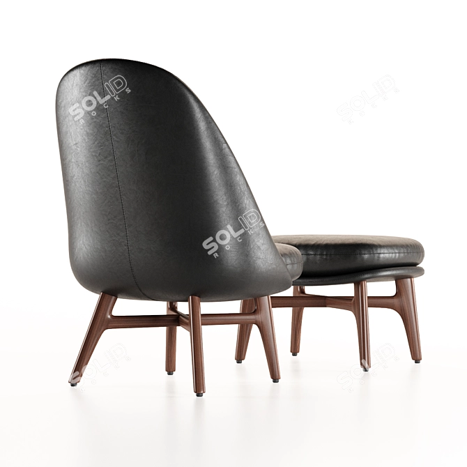 Elegant Solo Lounge Chair 3D model image 3