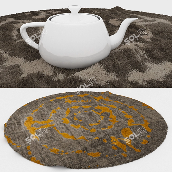 Round Carpets Set - Versatile and Stunning 3D model image 3