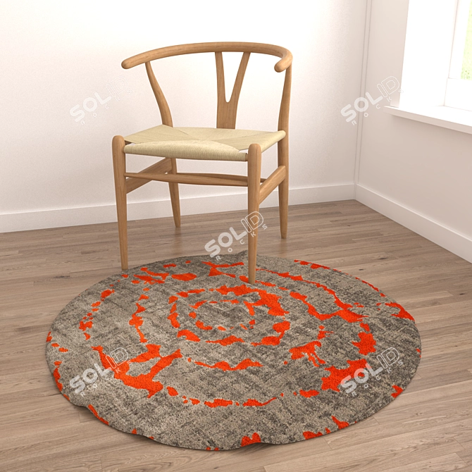 Round Carpets Set - Versatile and Stunning 3D model image 4