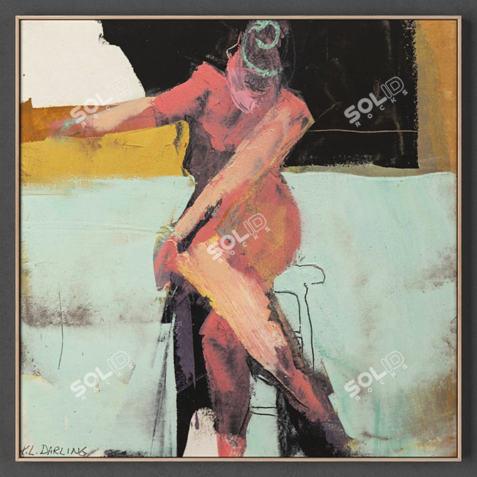 Exquisite Framed Art: Painting 1101 3D model image 2