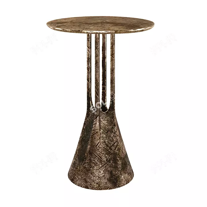 Sculptural Bronze TEE Side Table 3D model image 1