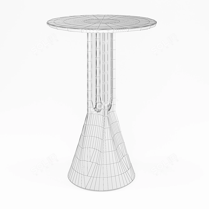 Sculptural Bronze TEE Side Table 3D model image 4