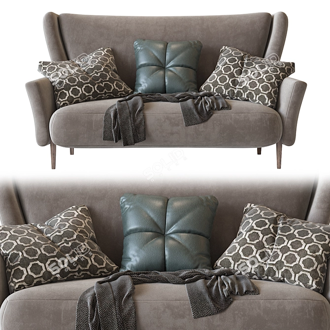 Modern Clara Sofa: Stylish Comfort for Any Room 3D model image 2