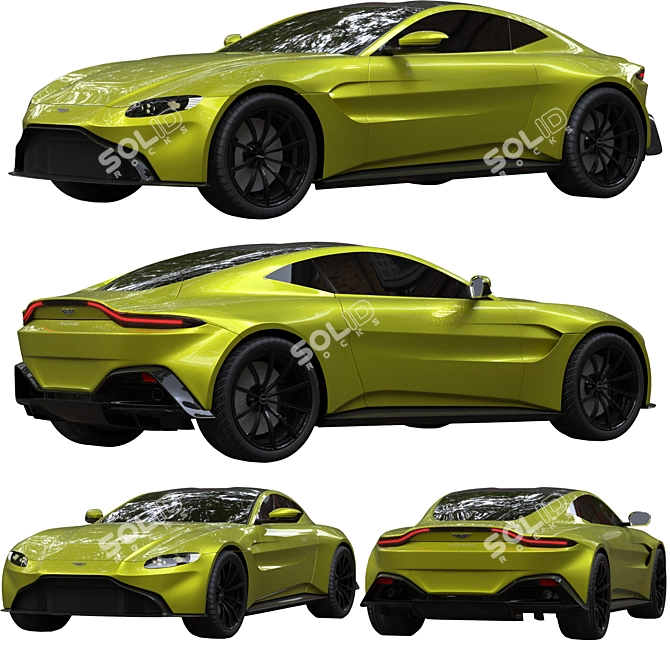 Sleek 2020 Aston Martin Vantage 3D model image 1