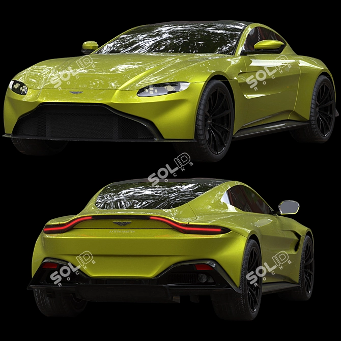 Sleek 2020 Aston Martin Vantage 3D model image 2