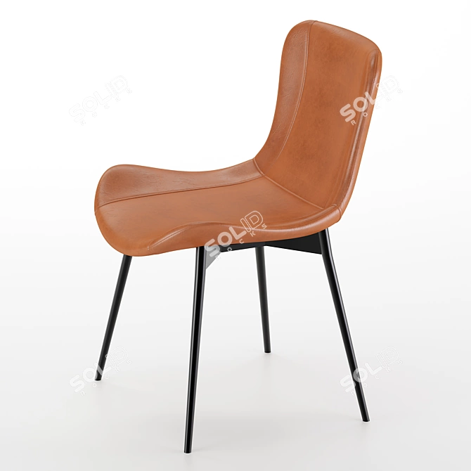 Modern Cole Dining Chairs 3D model image 3