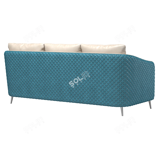 Icaro Italian Leather Sofa 3D model image 4