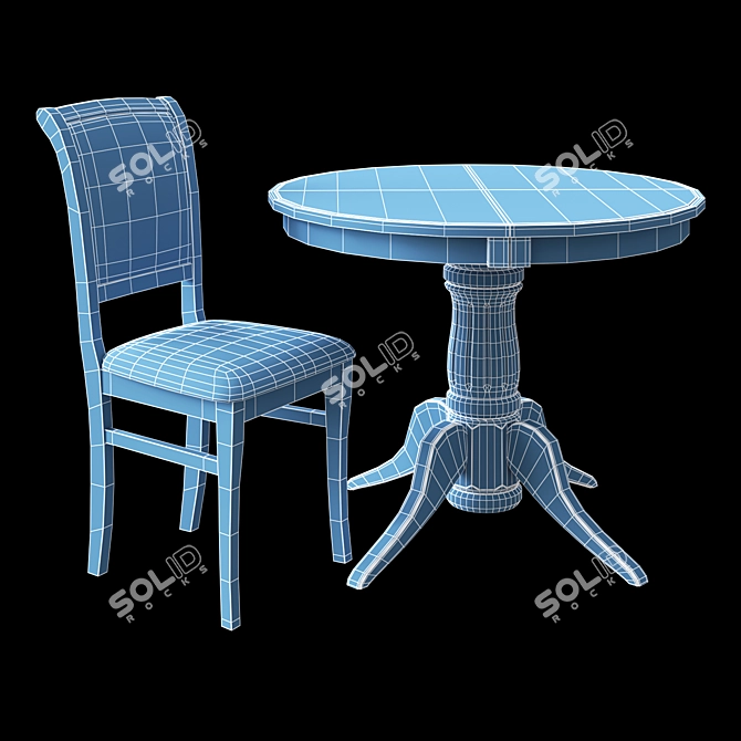 Elegant Levox Dining Set 3D model image 3