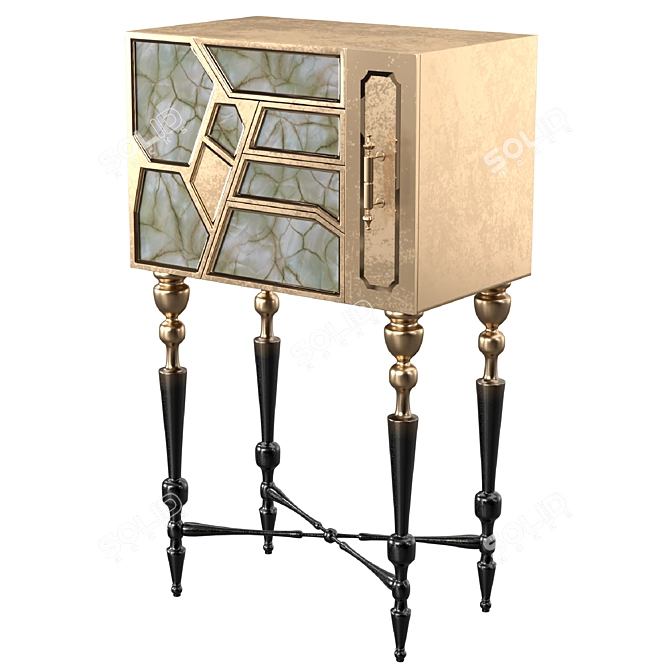 Daring Bijoux Bar Cabinet 3D model image 1