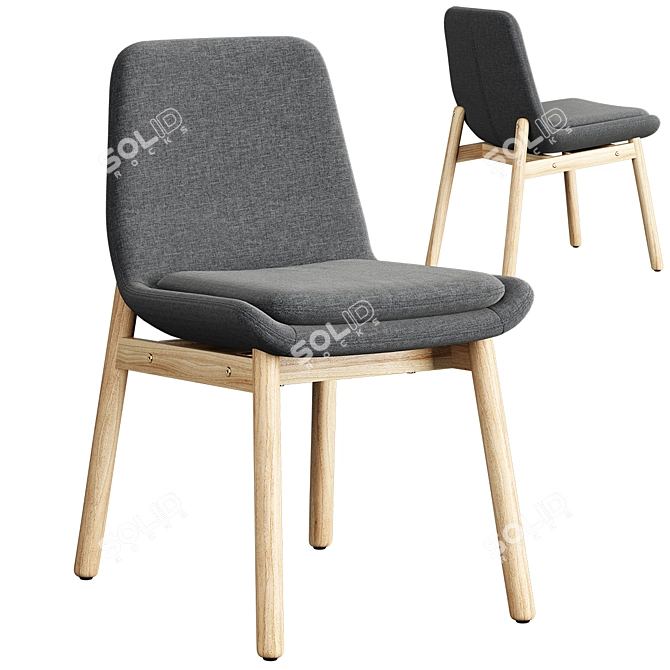 Vedbo Wedbu Ikea M Chair | Classic Gray Birch | 49x56x83 cm 3D model image 1